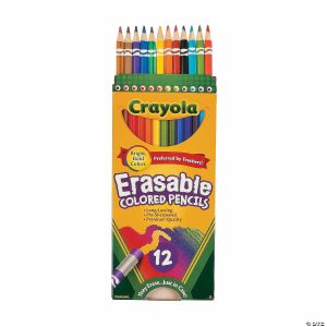 Adult Coloring |  12-Color Crayola® Erasable Colored Pencils Adult Coloring Adult Coloring