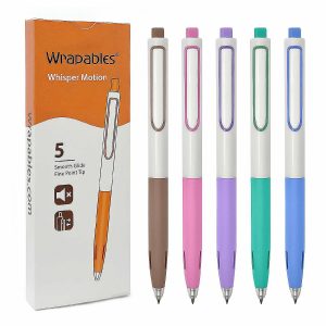 Art Markers & Pens |  Wrapables Whisper Motion Retractable Gel Ink Pen Set, Coastal Chic 0.5Mm Colored Ink, 5Pk Art Markers & Pens Art Markers & Pens