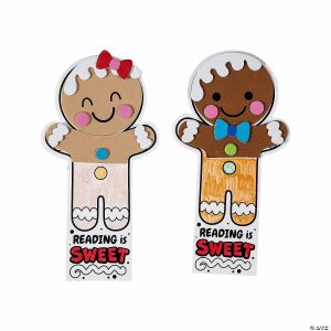 Bookmark Crafts |  Color Your Own Gingerbread Bookmark Craft Kit – Makes 12 Bookmark Crafts Bookmark Crafts