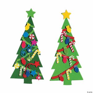 Bookmark Crafts |  DIY Fabulous Foam Christmas Tree Bookmarks – 24 Pc. Bookmark Crafts Bookmark Crafts