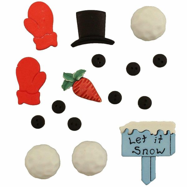 Buttons |  Buttons Galore and More Craft & Sewing Buttons – Snowman Parts – 48 Buttons Buttons Buttons