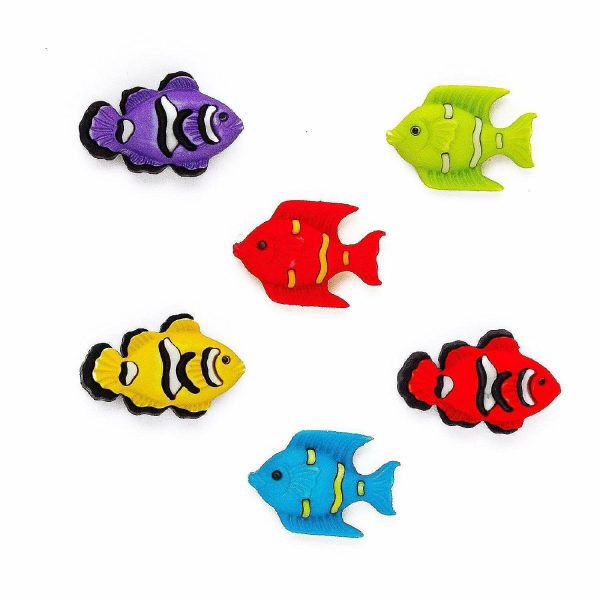 Buttons |  Buttons Galore and More Summer Craft & Sewing Buttons – Exotic Fish – 18 Buttons Buttons Buttons