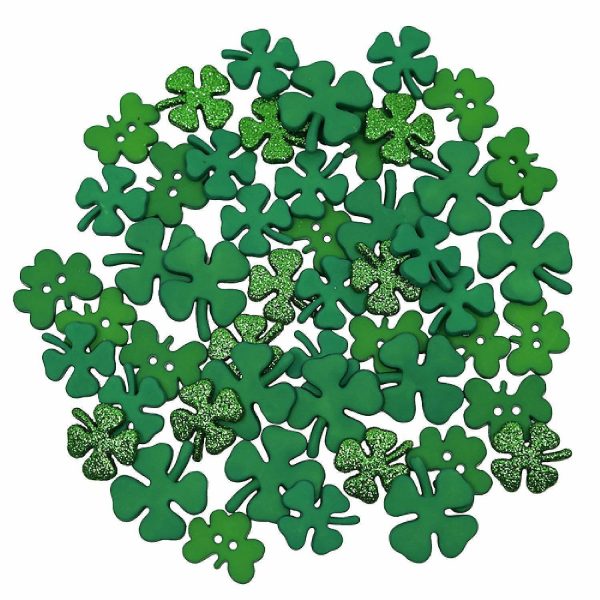 Buttons |  Buttons Galore Shamrock Assortment Button Super Value Pack for DIY Craft and Sewing Projects – 50 Buttons Buttons Buttons