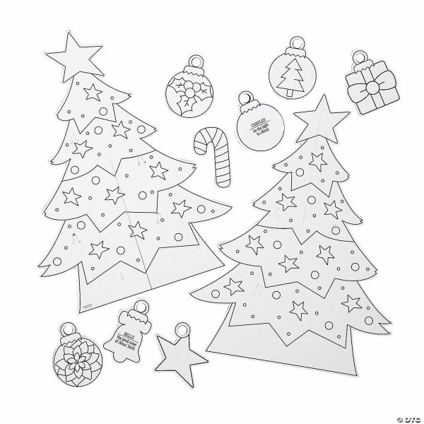 Coloring Crafts |  Color Your Own 3D Symbols of Faith Christmas Trees – Makes 12 Coloring Crafts Coloring Crafts