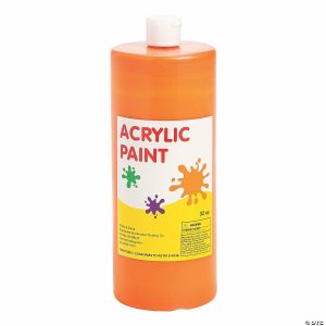 Craft Paint |  32-oz. Washable Orange Acrylic Paint Orange Craft Paint Craft Paint