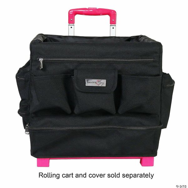 Craft Storage |  Everything Mary Storage Collapsible Rolling Cart Small With Lid Purple Craft Supplies Craft Storage