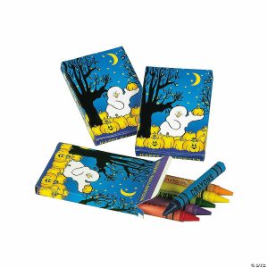 Crayons |  6-Color Pumpkin Patch Halloween Crayons – 24 Boxes Craft Supplies Crayons