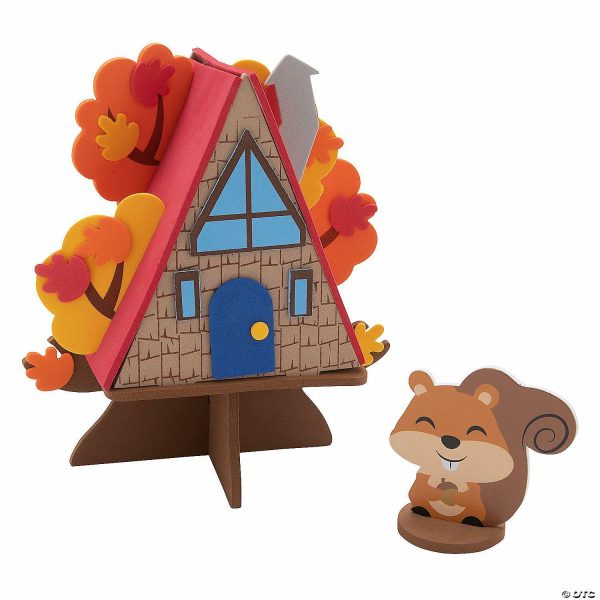 Decoration Crafts |  3D Fall Tree House Craft Kit – Makes 12 Crafts for Kids Decoration Crafts