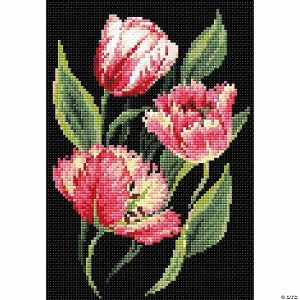 Diamond Dotz |  Riolis Diamond Mosaic Kit 8.25″ x 11.75″ Early Tulips Craft Supplies Diamond Dotz