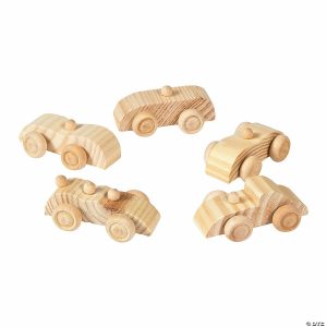 DIY Decoration Crafts |  2 1/2″ DIY Mini Unfinished Wood Toy Race Cars- 12 Pc. Adult Crafts DIY Decoration Crafts