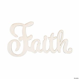 DIY Decoration Crafts |  DIY Unfinished Wood Faith Word Cutout Adult Crafts DIY Decoration Crafts