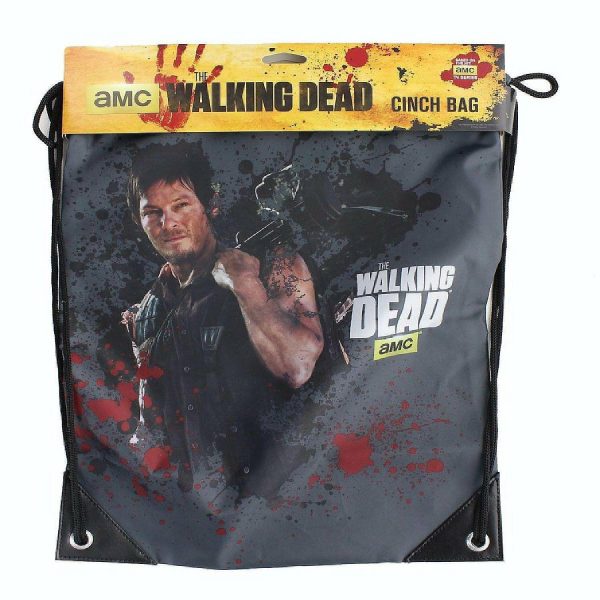 DIY Fabric Crafts |  17″ The Walking Dead Daryl Dixon Drawstring Polyester Cinch Bag Adult Crafts DIY Fabric Crafts