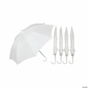 DIY Fabric Crafts |  28″ DIY Paintable White Nylon Umbrellas with Plastic Safety Knobs – 6 Pc. Adult Crafts DIY Fabric Crafts