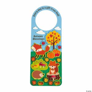 Doorknob Hanger Crafts |  Faith Fall Animal Door Hanger Craft Kit – Makes 12 Crafts for Kids Doorknob Hanger Crafts