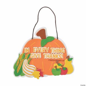 Doorknob Hanger Crafts |  Give Thanks Sign Craft Kit – Makes 12 Crafts for Kids Doorknob Hanger Crafts