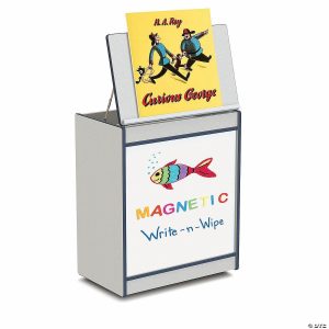 Easels |  Rainbow Accents Big Book Easel – Magnetic Write-N-Wipe – Navy Art Supplies Easels