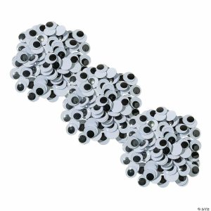 Embellishments |  Creativity Street Wiggle Eyes, Black, 20 mm, 100 Per Pack, 3 Packs Craft Supplies Embellishments