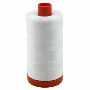 Fabric |  Aurifil Mako Cotton Thread Solid 1422 yd Bright White 2024 Fabric Fabric