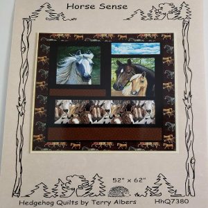 Fabric |  Horse Sense by Terry Albers Quilt Pattern  52 in x 62 in by Hedgehog Quilts Fabric Fabric