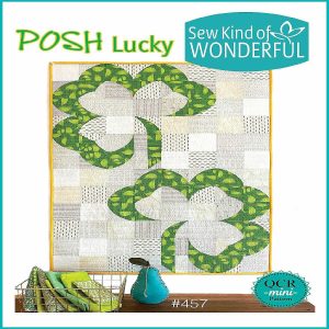 Fabric |  Posh Lucky Pattern 28″x42″ Using Quick Curve Mini Ruler by Sew Kind of Wonderful Fabric Fabric