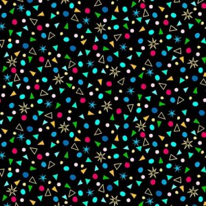 Fabric & Sewing |  Confetti   Kitty Cat Collection   Black Cotton Fabric by Quilting Treasures Adult Crafts Fabric & Sewing