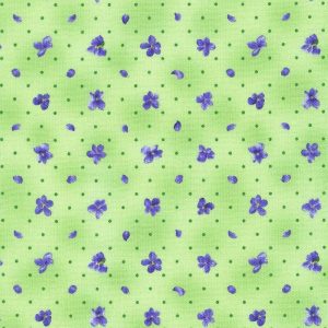 Fabric & Sewing |  Viola Violet Sprigs Green Floral by Debbie Beaves Cotton Fabric Kaufman BTY Adult Crafts Fabric & Sewing