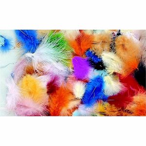 Feathers |  School Smart 086303 1 Lbs. Maribu Feather- Pack 3000 Craft Supplies Feathers