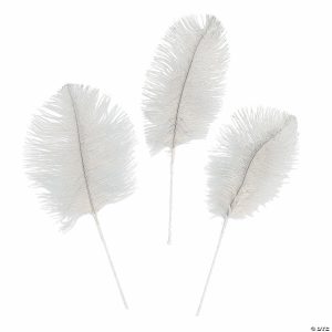 Feathers |  White Ostrich Feathers – 24 Pc. Craft Supplies Feathers