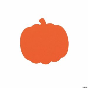 Foam Shapes |  8″ Jumbo Classic Orange Pumpkin-Shaped Foam Cutouts – 24 Pc. Craft Supplies Foam Shapes