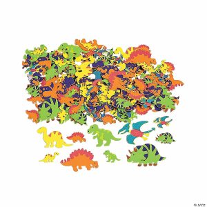 Foam Shapes |  Bulk 500 Pc. Fabulous Foam Dinosaur Self-Adhesive Shapes Craft Supplies Foam Shapes