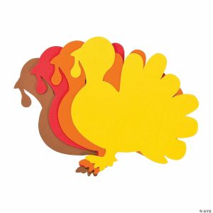 Foam Shapes |  Jumbo Turkey Shapes – 24 Pc. Craft Supplies Foam Shapes