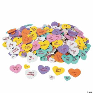 Foam Shapes |  Valentine Conversation Self-Adhesive Foam Heart Stickers – 500 Pc. Craft Supplies Foam Shapes