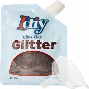 Glitter |  iDIY Ultra Fine Glitter (100g, 3.5 oz Pouch) w Easy-Pour Bag and Funnel – Wine Mauve Extra Fine – Perfect for DIY Crafts, School Projects, Decorations, Resin Craft Supplies Glitter