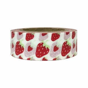 Glue, Tape & Adhesives |  Wrapables Decorative Washi Masking Tape, Strawberries Craft Supplies Glue, Tape & Adhesives