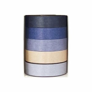 Glue, Tape & Adhesives |  Wrapables Solid Color 10mm x 5M Washi Tape (Set of 5), Blue Craft Supplies Glue, Tape & Adhesives