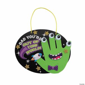 Handprint Crafts |  Dad You&’re Out of This World Handprint Sign Craft Kit – Makes 12 Crafts for Kids Handprint Crafts