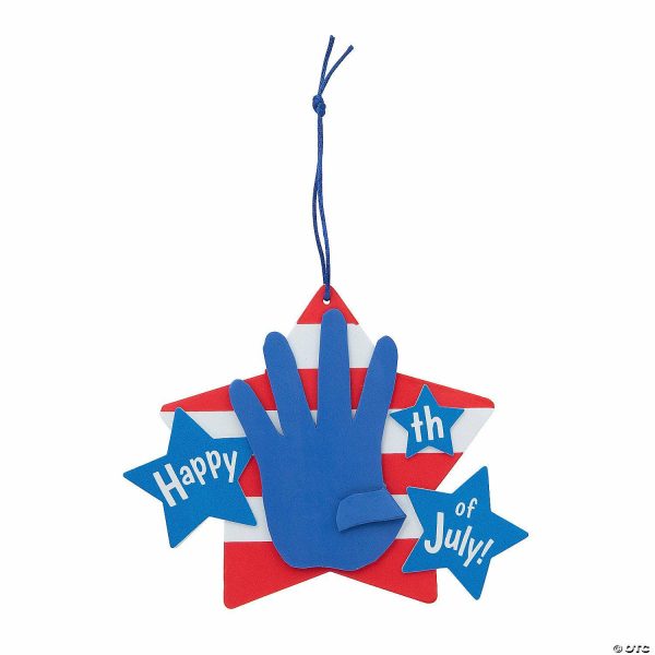 Handprint Crafts |  Happy 4th of July Handprint Sign Craft Kit  – Makes 12 Crafts for Kids Handprint Crafts