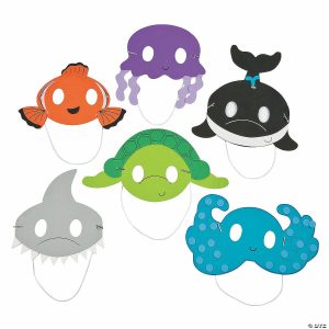 Hat & Mask Crafts |  Ocean Animal Mask Craft Kit – Makes 12 Crafts for Kids Hat & Mask Crafts