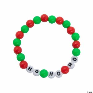 Jewelry Crafts |  Ho Ho Ho Christmas Beaded Bracelet Craft Kit – Makes 12 Crafts for Kids Jewelry Crafts