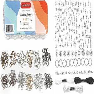 Jewelry Making |  Incraftables Lobster Clasps for Jewelry Making (6 Colors) with Open Jump Rings & 166pcs Silver Charms Set for Jewelry Making. Bulk DIY Necklace, Bracelets Craft & Hobby Supplies Jewelry Making