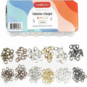 Jewelry Making |  Incraftables Lobster Clasps for Jewelry Making 6 Colors with Open Jump Rings Small Necklace & Bracelet Lobster Claw Clasp Clips and Closures Craft & Hobby Supplies Jewelry Making