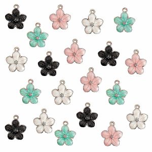 Jewelry Making |  Wrapables Nature Jewelry Making Enamel Pendants Charms, (Set Of 20) Hawaiian Flowers Craft & Hobby Supplies Jewelry Making