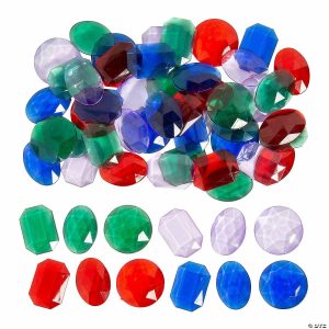 Jewels & Googly Eyes |  Bulk 100 Pc. Translucent Treasure Jewels Craft Supplies Jewels & Googly Eyes