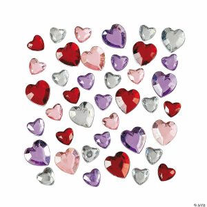 Jewels & Googly Eyes |  Bulk 150 Pc. Heart-Shaped Jewels Craft Supplies Jewels & Googly Eyes