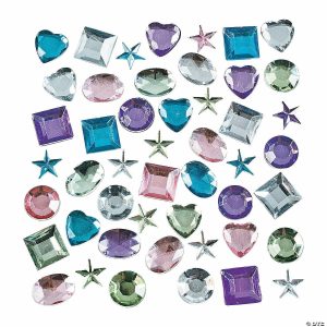 Jewels & Googly Eyes |  Bulk 500 Pc. Pastel Self-Adhesive Jewel Assortment Craft Supplies Jewels & Googly Eyes