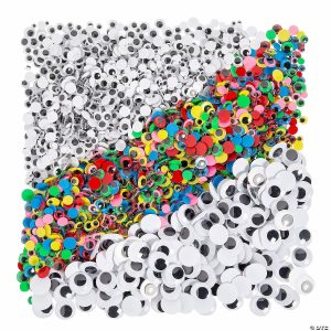 Jewels & Googly Eyes |  Bulk Makerspace Googly Eye Assortment – 2200 Craft Supplies Jewels & Googly Eyes