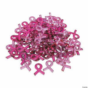 Jewels & Googly Eyes |  Pink Ribbon Jewels – 50 Pc. Craft Supplies Jewels & Googly Eyes