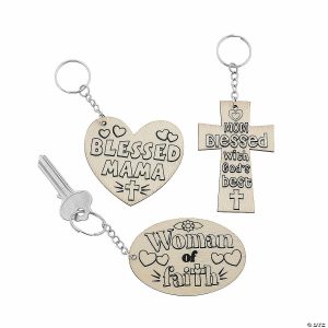 Key Chain Crafts |  Color Your Own Religious Mother&’s Day Keychains – 12 Pc. Crafts for Kids Key Chain Crafts