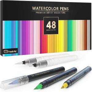 Kids Art Kits |  48 Premium Watercolor Brush Pens Crafts for Kids Kids Art Kits