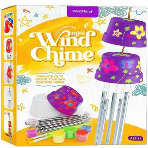 Kids Art Kits |  Dan&Darci – Wind Chime Making & Painting Kit – Arts and Crafts Gift Crafts for Kids Kids Art Kits